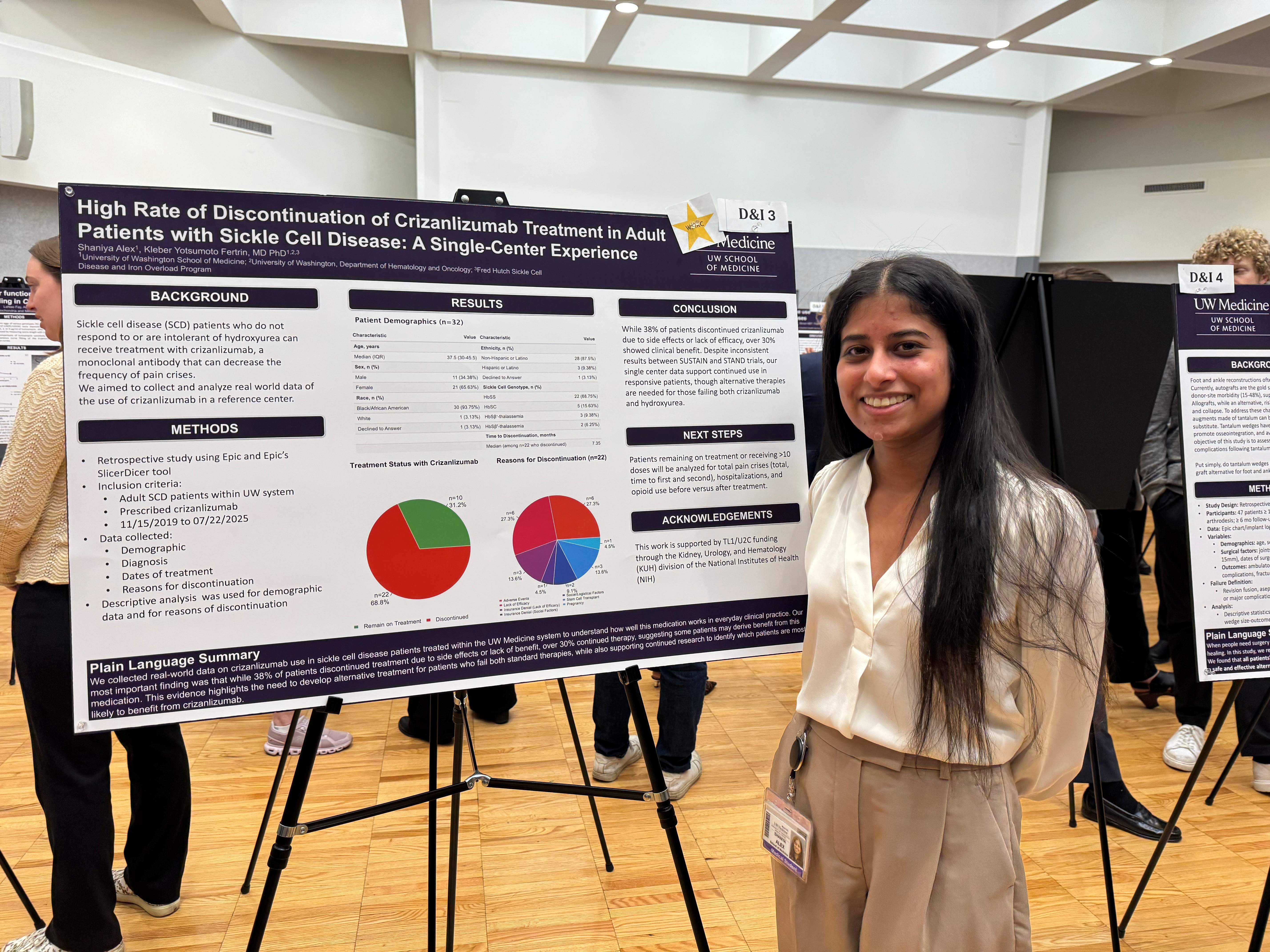 Shaniya Alex presenting Scientific Poster